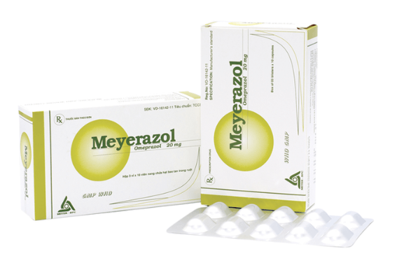 Viên nang cứng Meyerazol 20mg Meyer - BPC điều trị trào ngược dịch dạ dày - thực quản (3 vỉ x 10 viên)